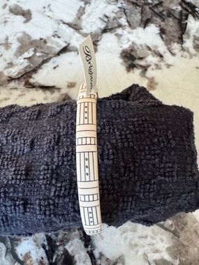 Brighton CASABLANCA PALACE Ivory Black Striped Bangle Bracelet New With Tag